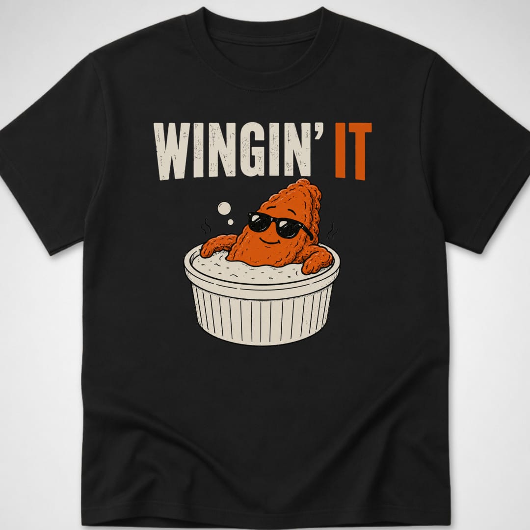 Wingin' It — Youth Tee — Black