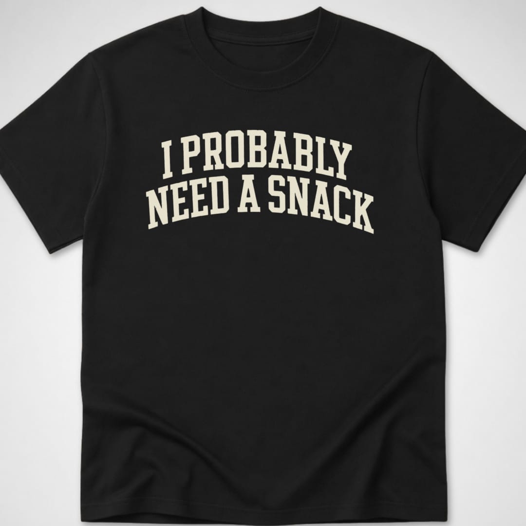 Probably Need a Snack — Youth Tee — Black