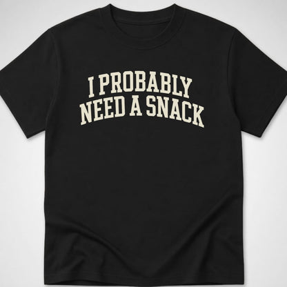 Probably Need a Snack — Youth Tee — Black