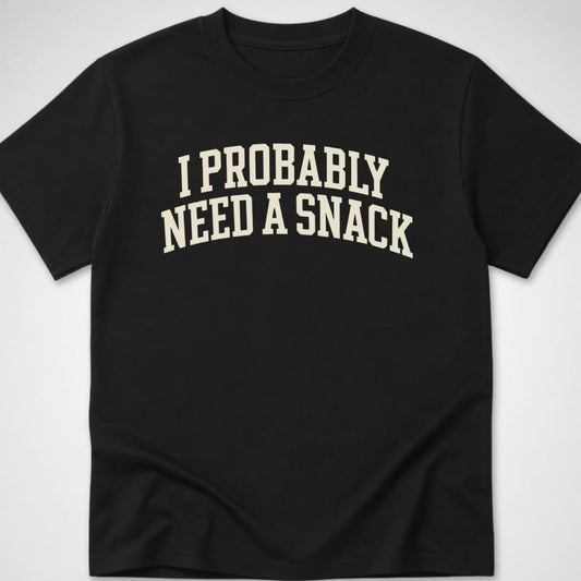Probably Need a Snack — Youth Tee — Black