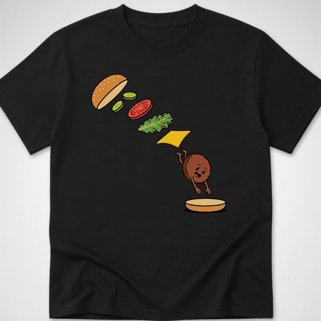 Burger Bomb — Youth Tee — Black