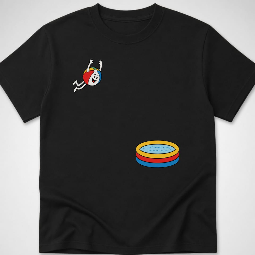 Beach Ball Dive — Youth Tee — Black