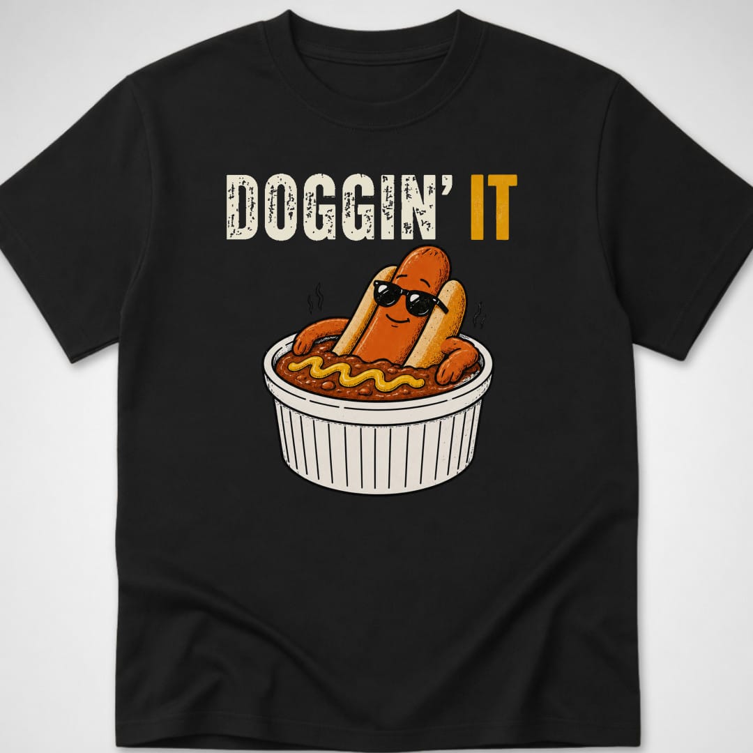 Doggin' It — Youth Tee — Black