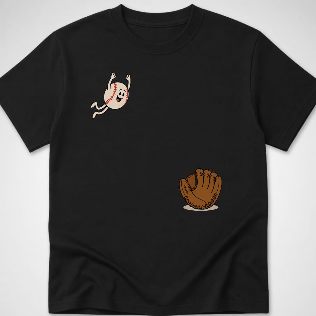 Baseball Dive — Youth Tee — Black