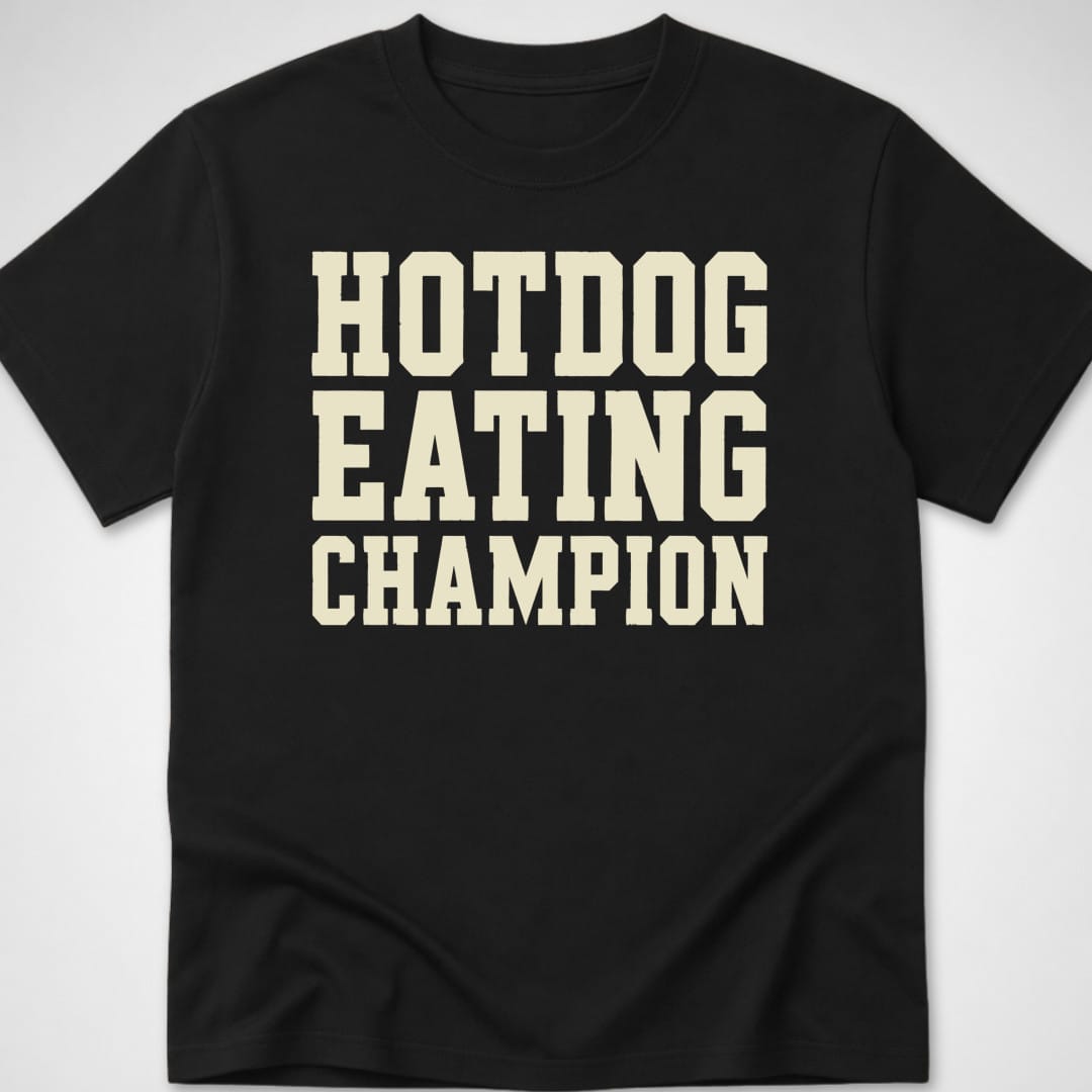 Hotdog Eating Champion — Youth Tee — Black