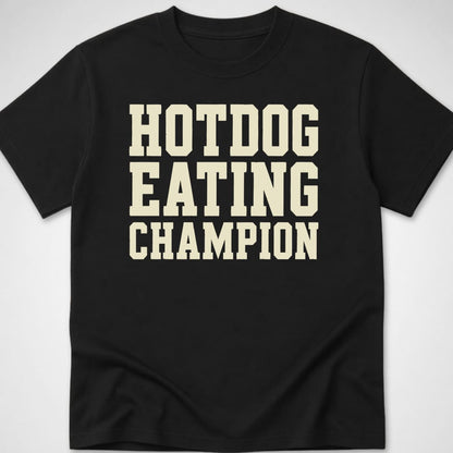 Hotdog Eating Champion — Youth Tee — Black