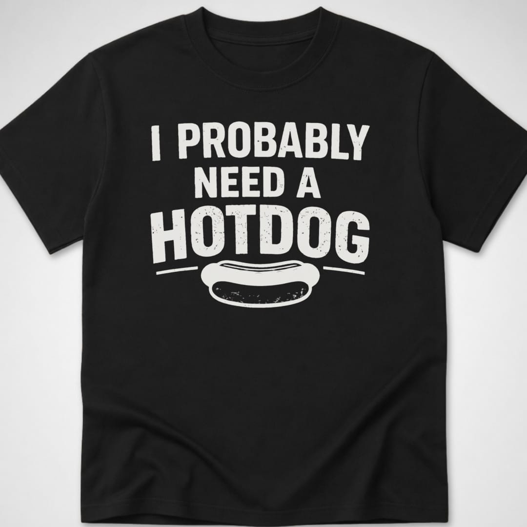 Probably Need a Hotdog — Youth Tee — Black