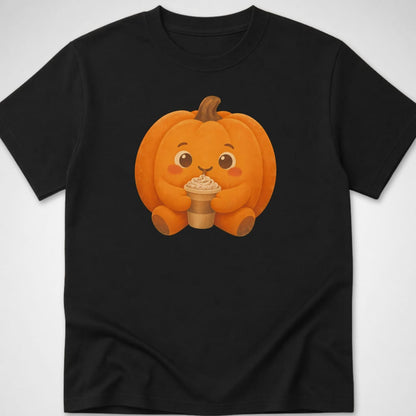 Pumpkin Spice Cuddle — Youth Tee — Black