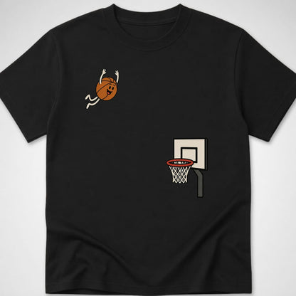 Basketball Dive — Youth Tee — Black
