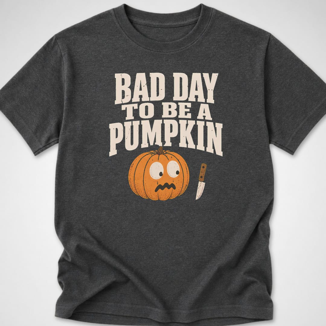 Bad Day to be a Pumpkin — Youth Tee — Dark Heather