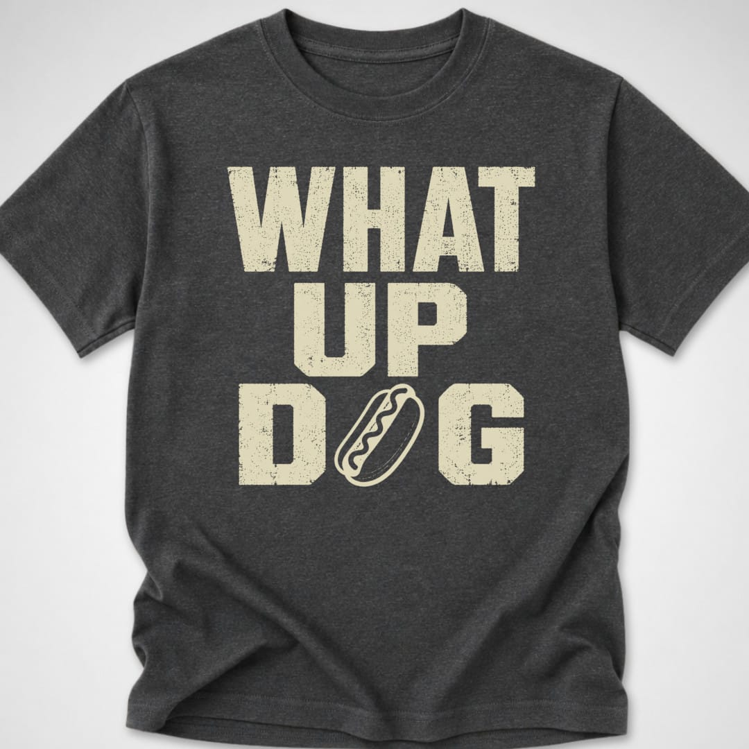 What Up Dog — Youth Tee — Dark Heather