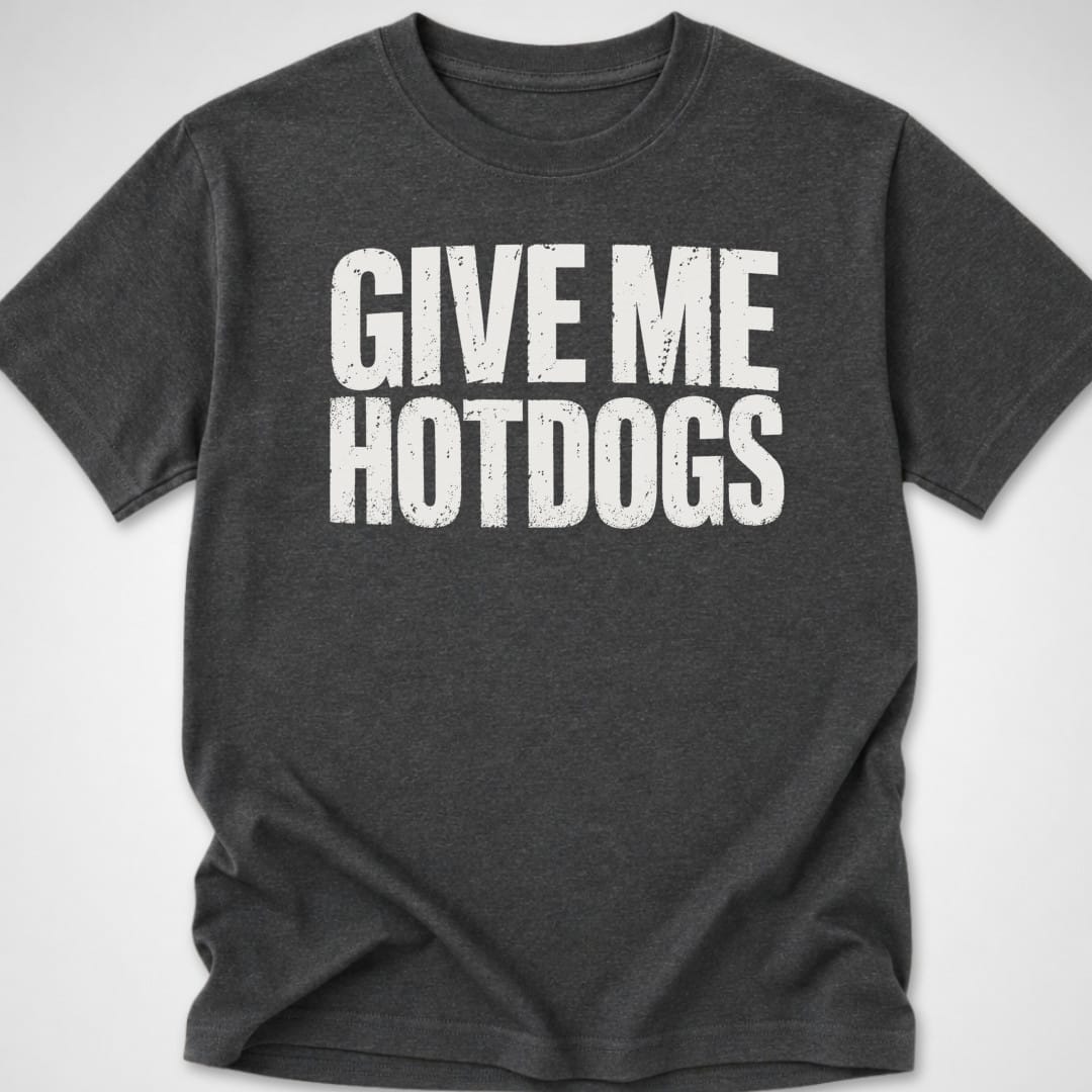 Give Me Hotdogs — Youth Tee — Dark Heather