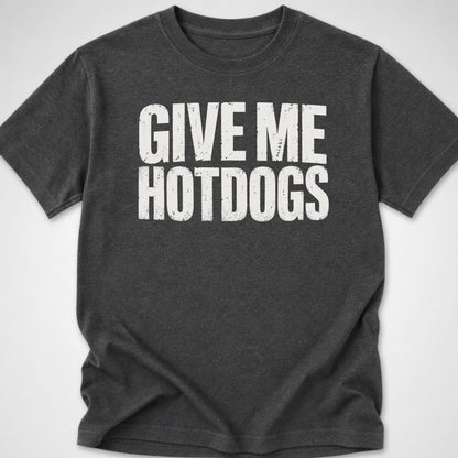 Give Me Hotdogs — Youth Tee — Dark Heather