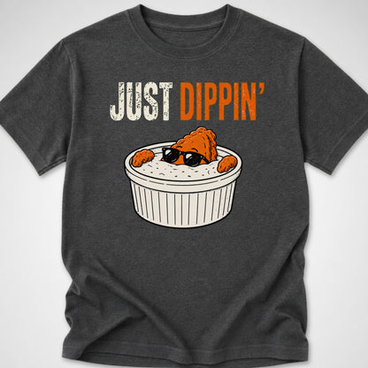 Just Dippin' — Youth Tee — Dark Heather