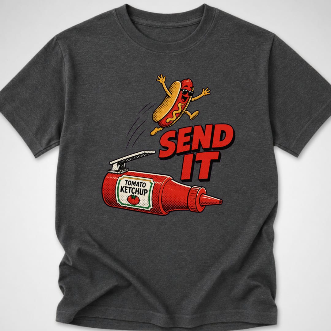 Send It — Youth Tee — Dark Heather