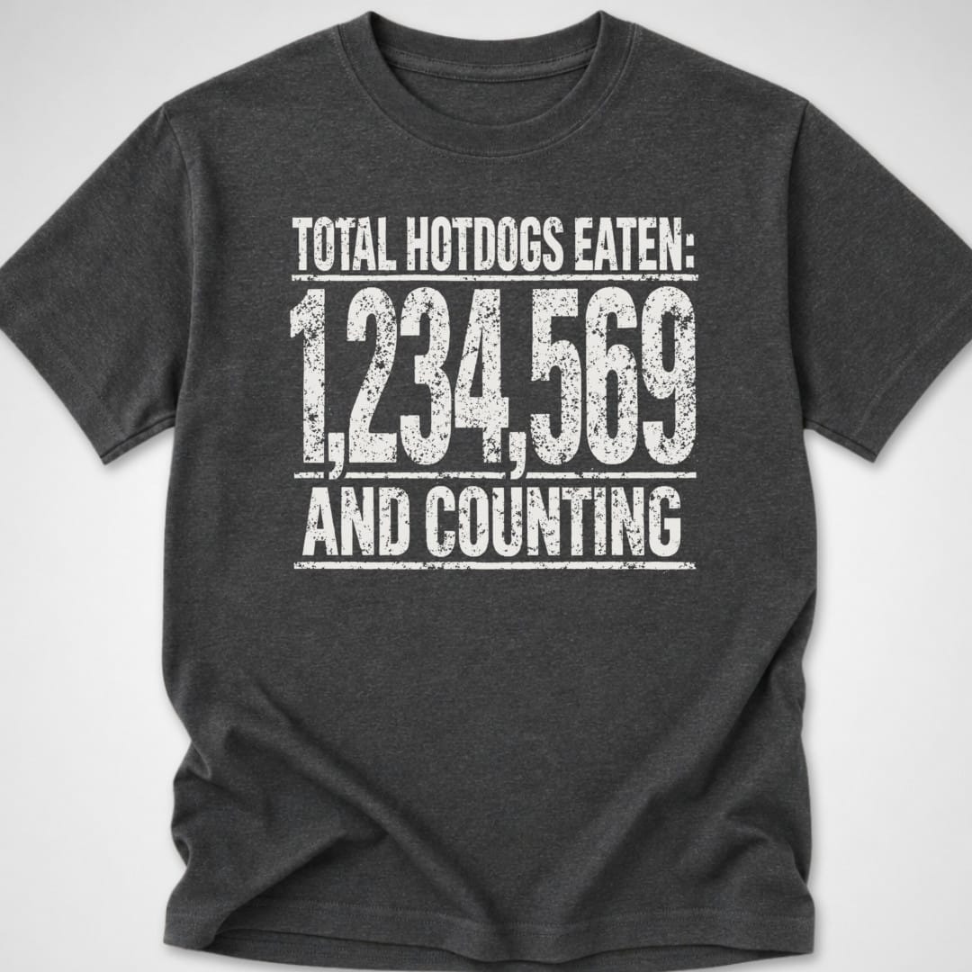 Total Hotdogs Eaten — Youth Tee — Dark Heather