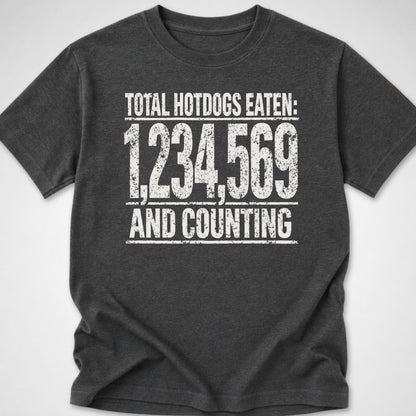 Total Hotdogs Eaten — Youth Tee — Dark Heather