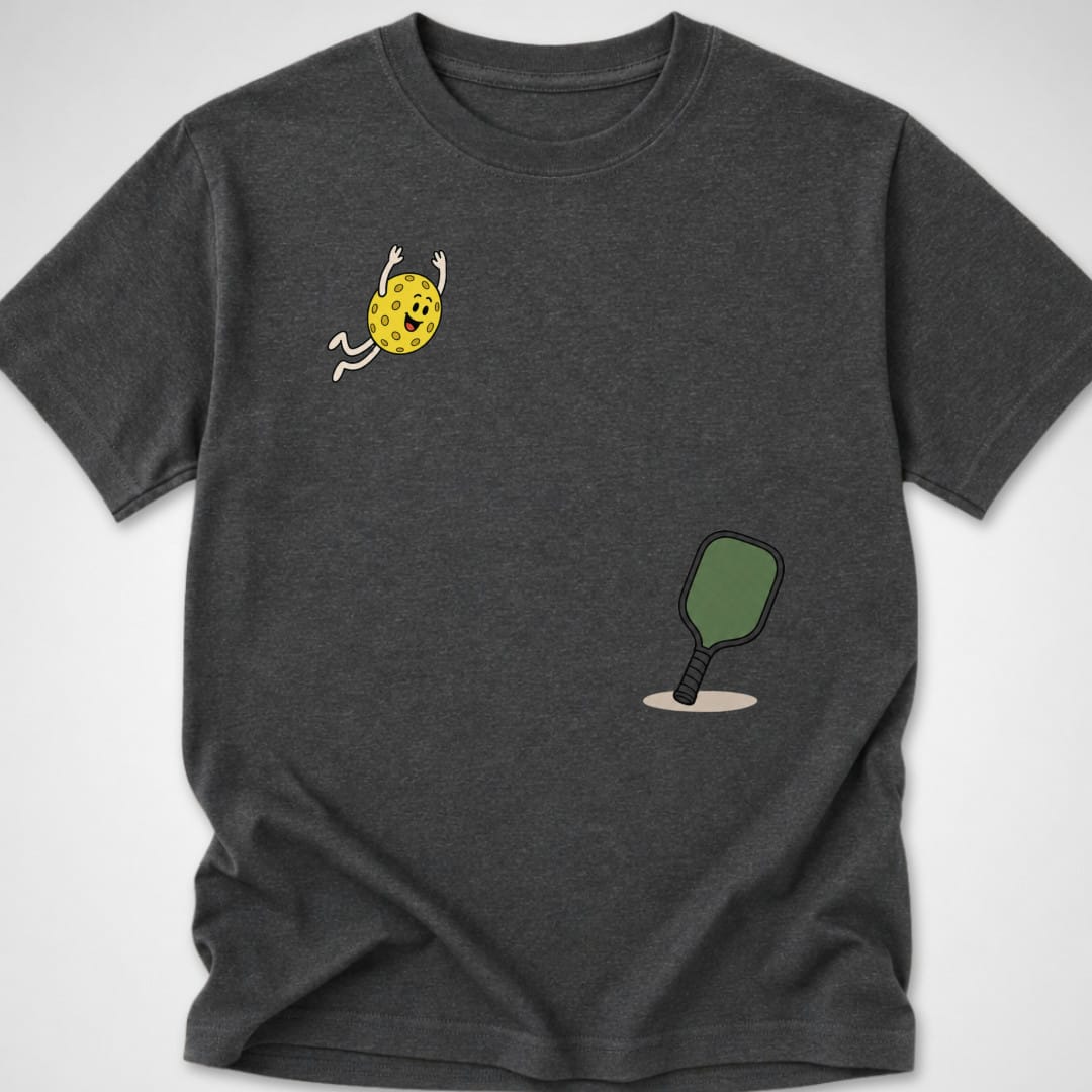 Pickleball Dive — Youth Tee — Dark Heather