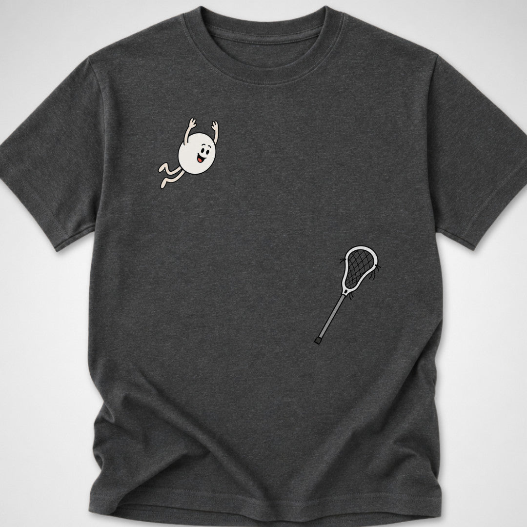 Lacrosse Dive — Youth Tee — Dark Heather