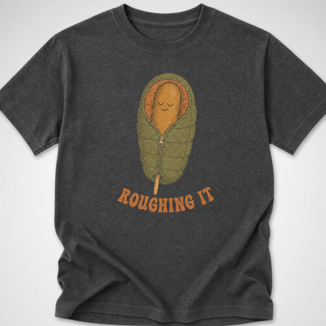 Roughing It — Youth Tee — Dark Heather