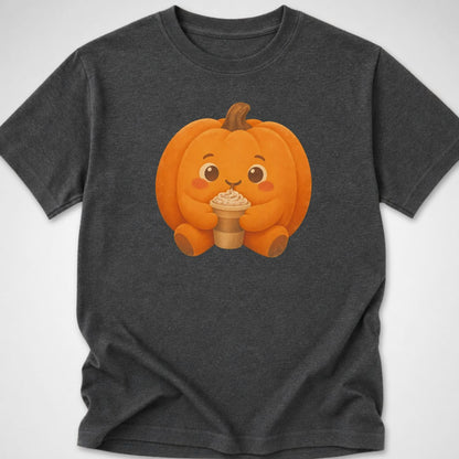 Pumpkin Spice Cuddle — Youth Tee — Dark Heather