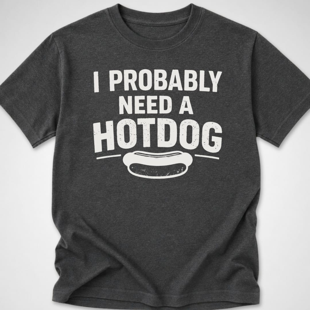 Probably Need a Hotdog — Youth Tee — Dark Heather