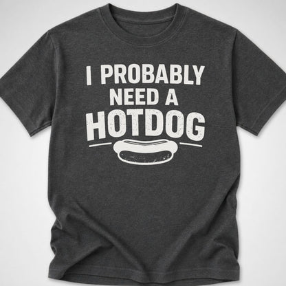 Probably Need a Hotdog — Youth Tee — Dark Heather