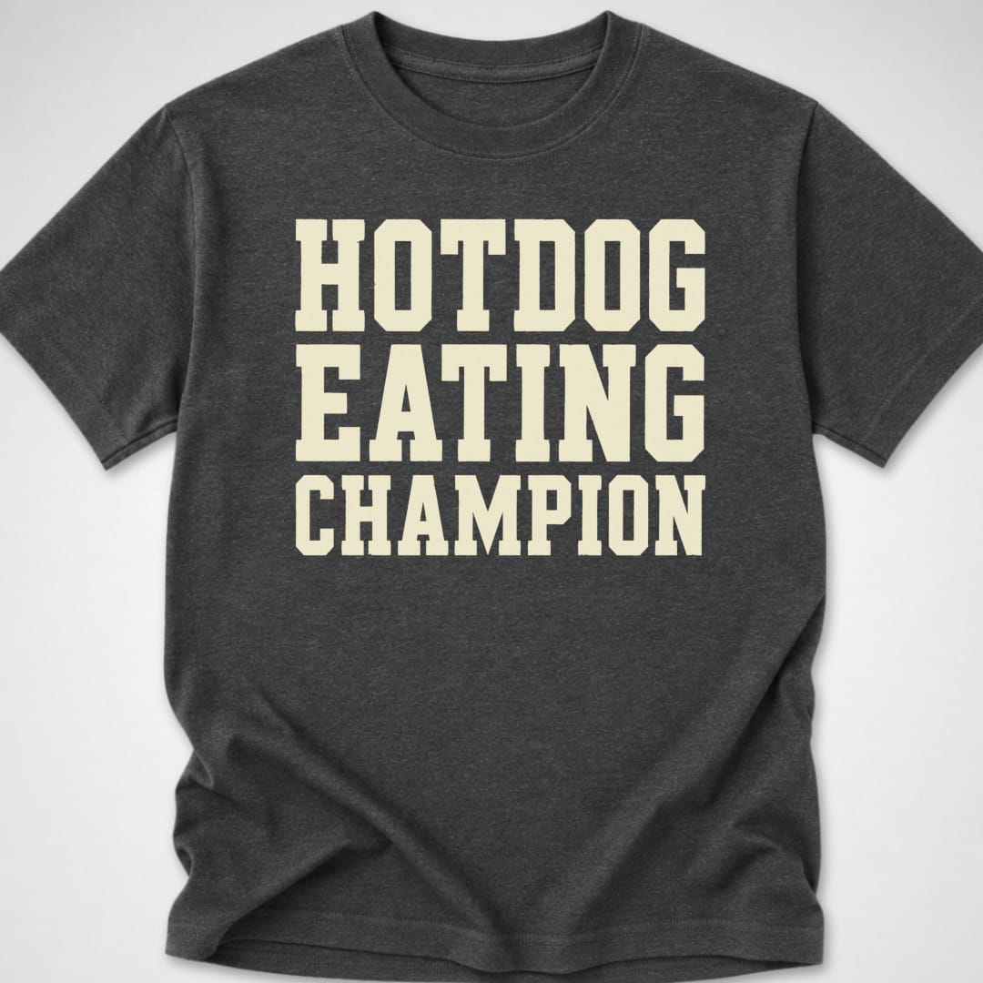 Hotdog Eating Champion — Youth Tee — Dark Heather
