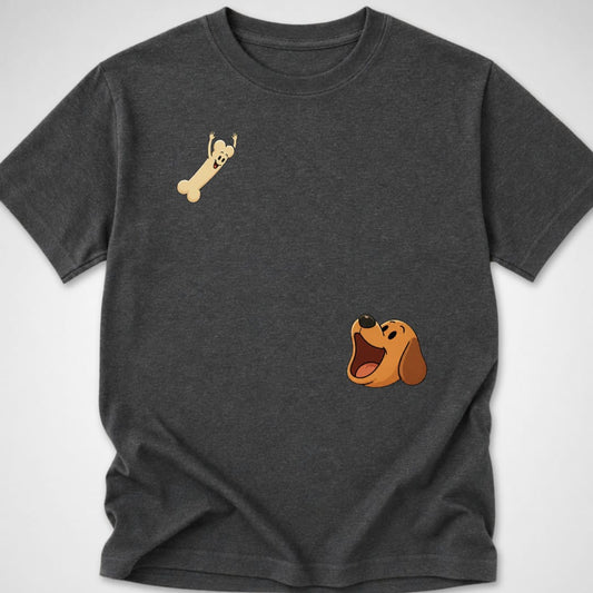 Dog Bone Dive — Youth Tee — Dark Heather