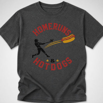 Homeruns & Hotdogs — Youth Tee — Dark Heather