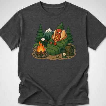 Camping Dog — Youth Tee — Dark Heather