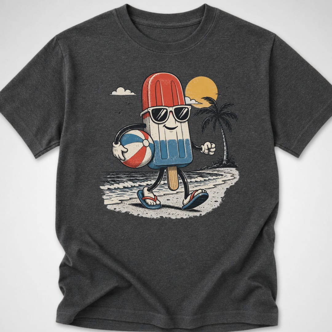 Red, White & Chill — Youth Tee — Dark Heather