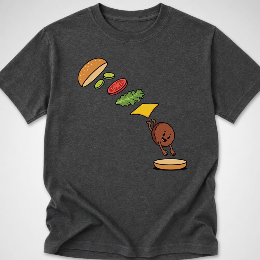 Burger Bomb — Youth Tee — Dark Heather
