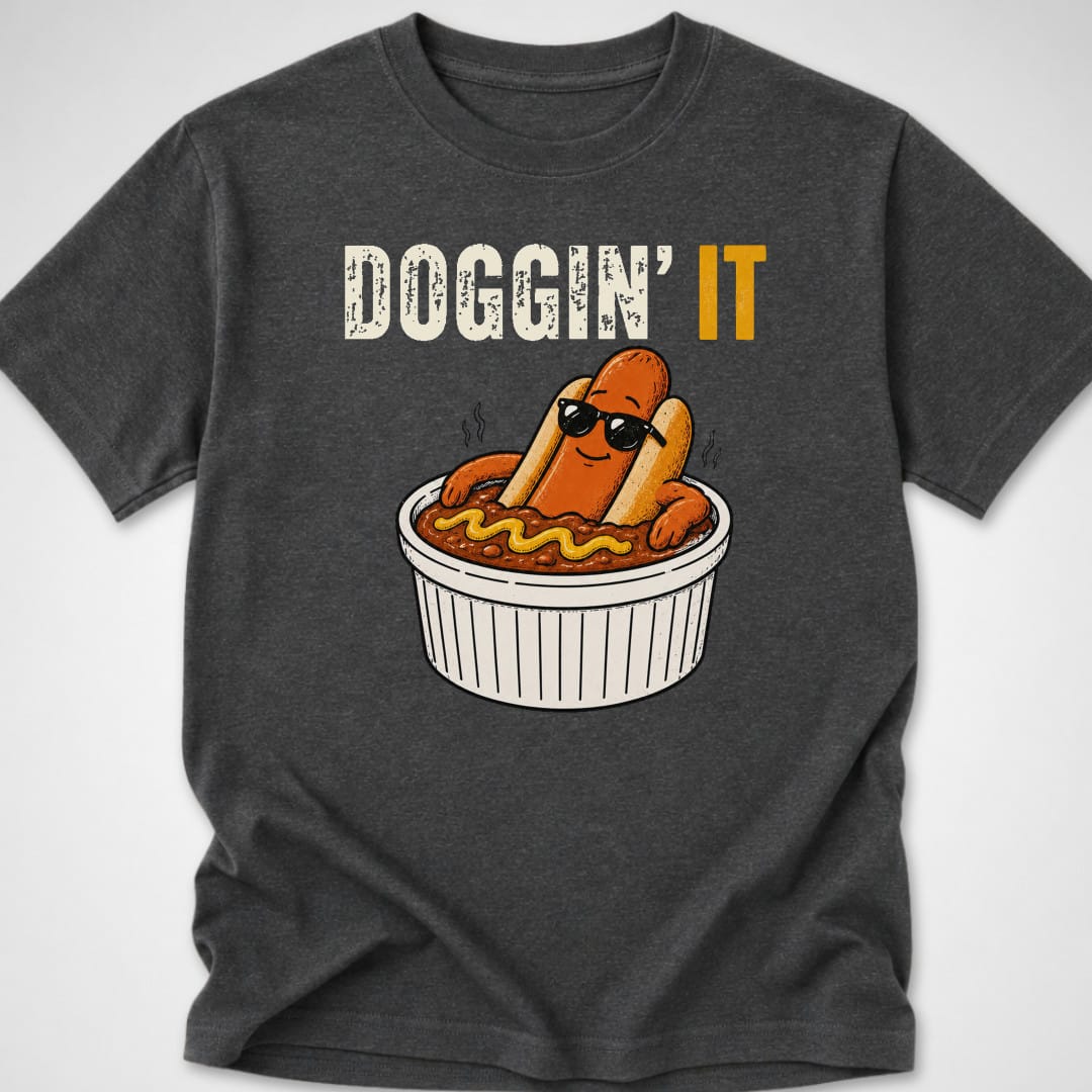Doggin' It — Youth Tee — Dark Heather