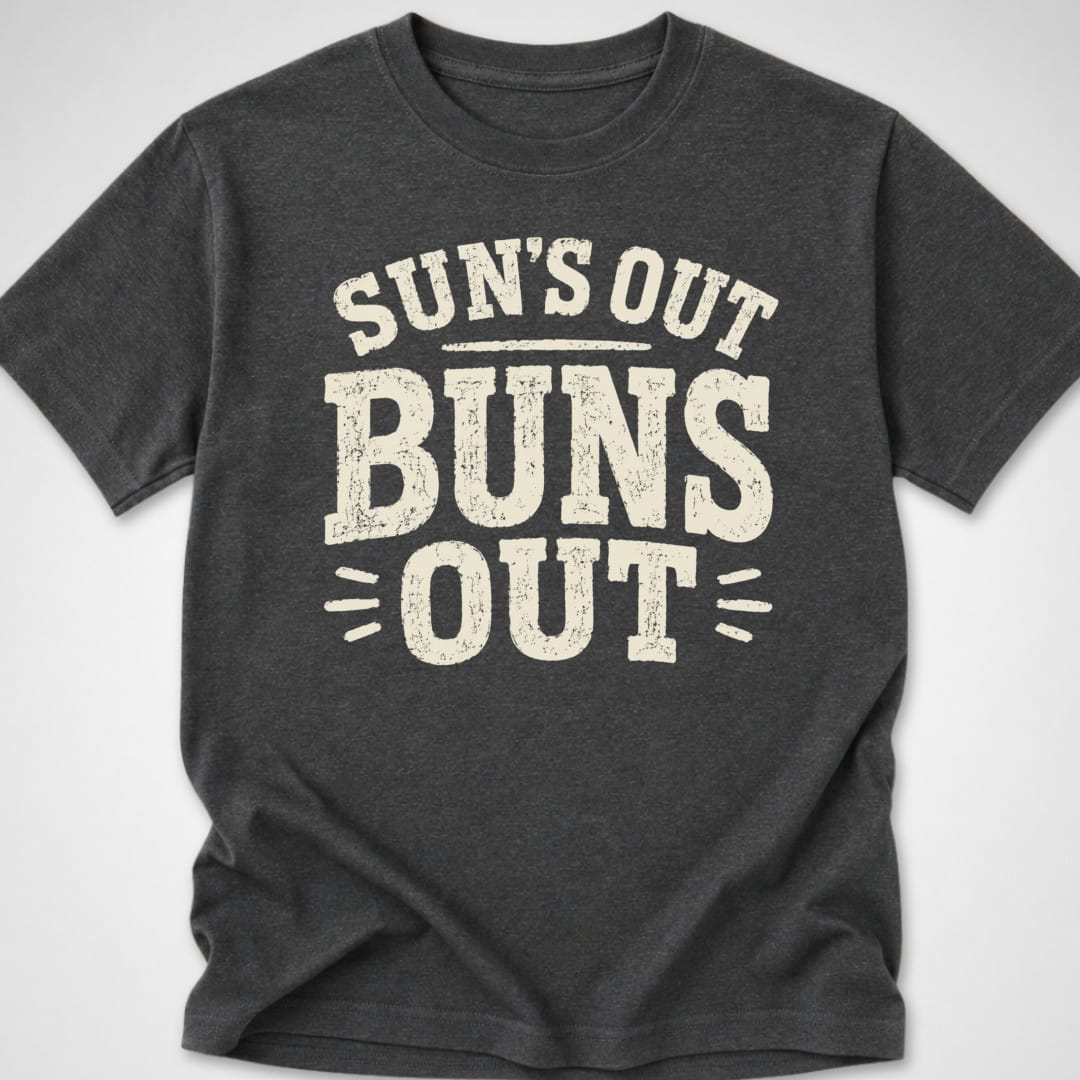 Buns Out — Youth Tee — Dark Heather