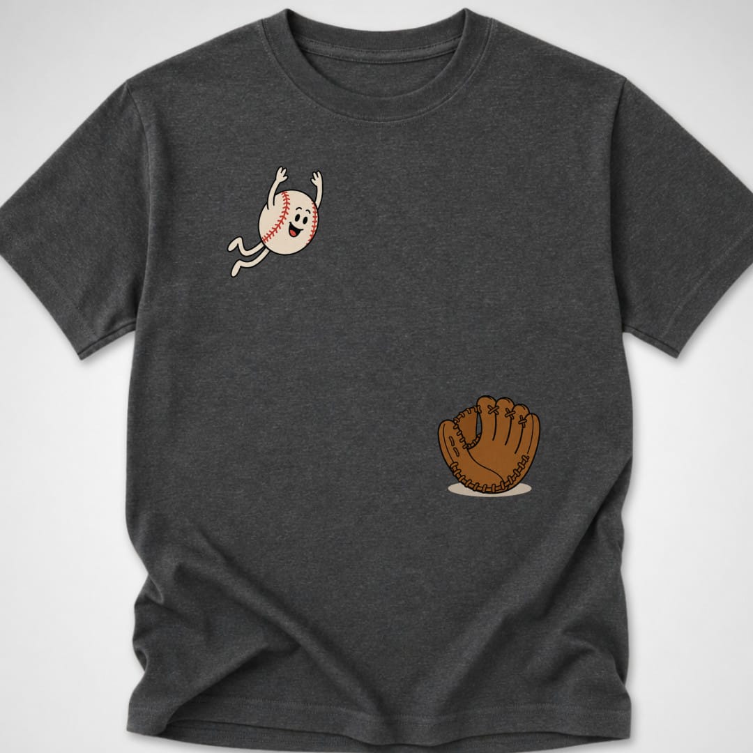 Baseball Dive — Youth Tee — Dark Heather