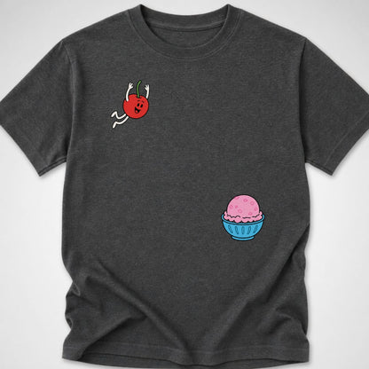 Cherry dive — Youth Tee — Dark Heather