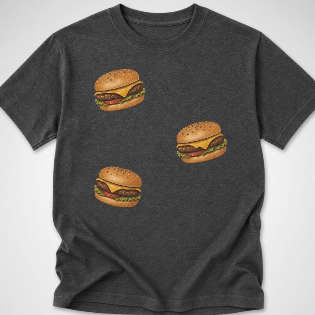 3 Burgers — Youth Tee — Dark Heather