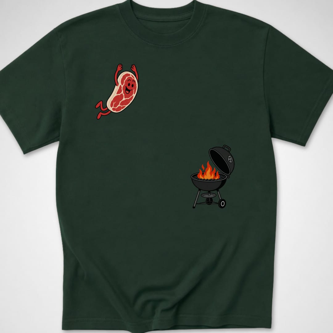 Steak Dive — Youth Tee — Forest Green