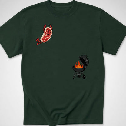 Steak Dive — Youth Tee — Forest Green