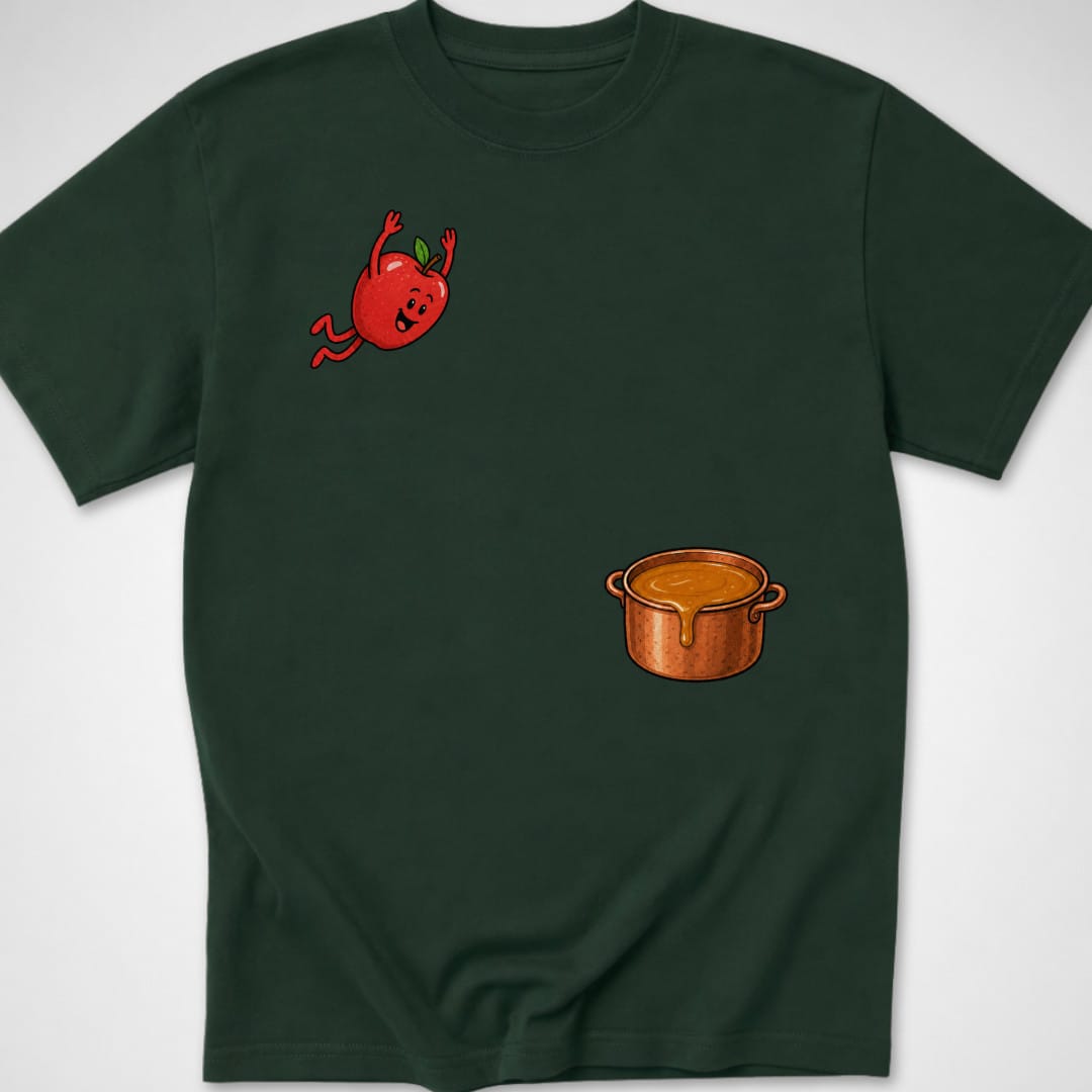 Caramel Apple Dive — Youth Tee — Forest Green
