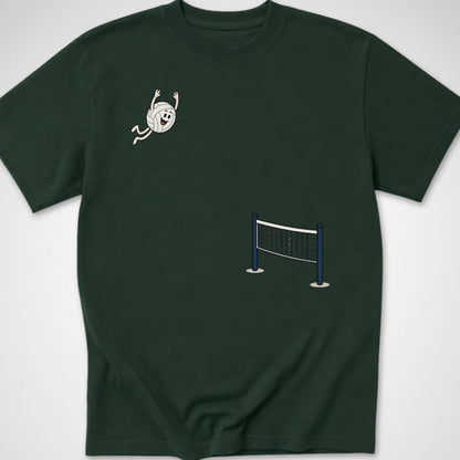Volleyball Dive — Youth Tee — Forest Green