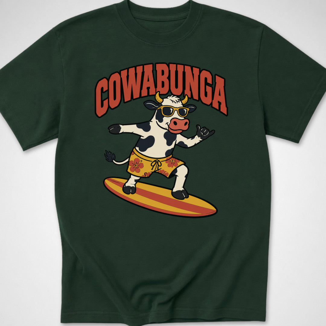 Cowabunga — Youth Tee — Forest Green
