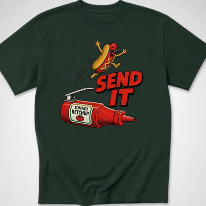Send It — Youth Tee — Forest Green
