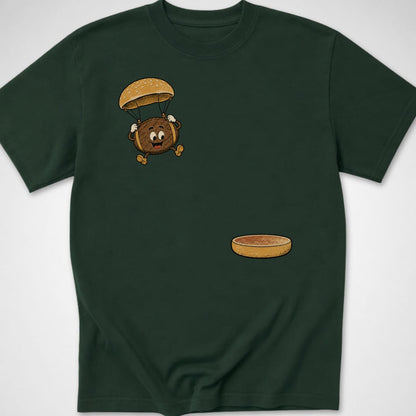 Burger Parachute — Youth Tee — Forest Green