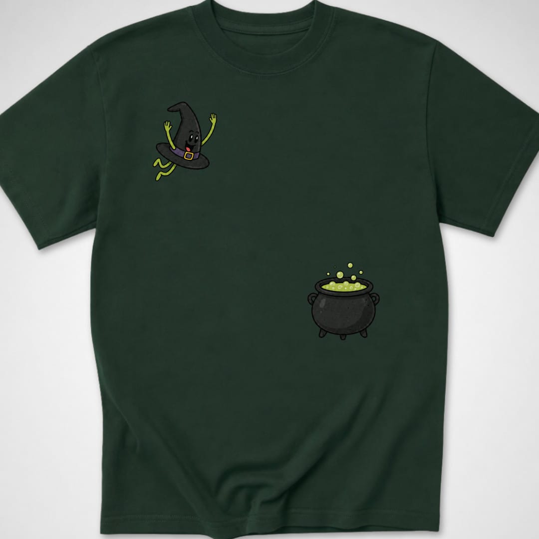 Witch Hat Dive — Youth Tee — Forest Green