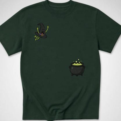 Witch Hat Dive — Youth Tee — Forest Green