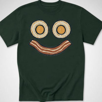 Sunnyside Smirk — Youth Tee — Forest Green