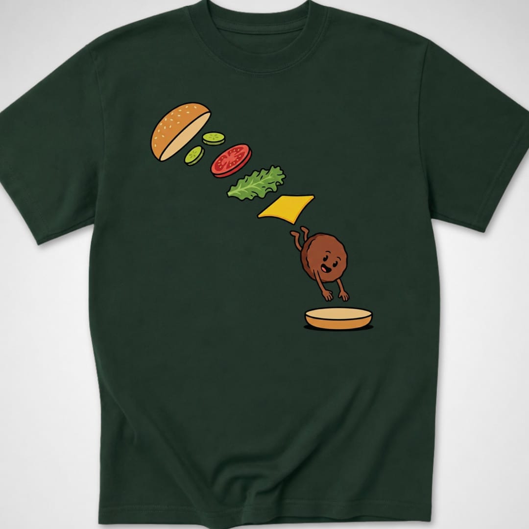 Burger Bomb — Youth Tee — Forest Green