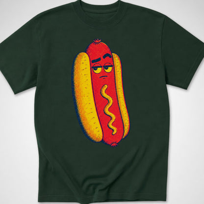 Hotdog Brow Raise — Youth Tee — Forest Green